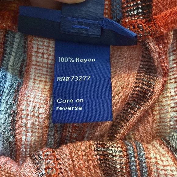 Apt. 9 Boho Striped Linen Pants Size Medium - Picture 3 of 8